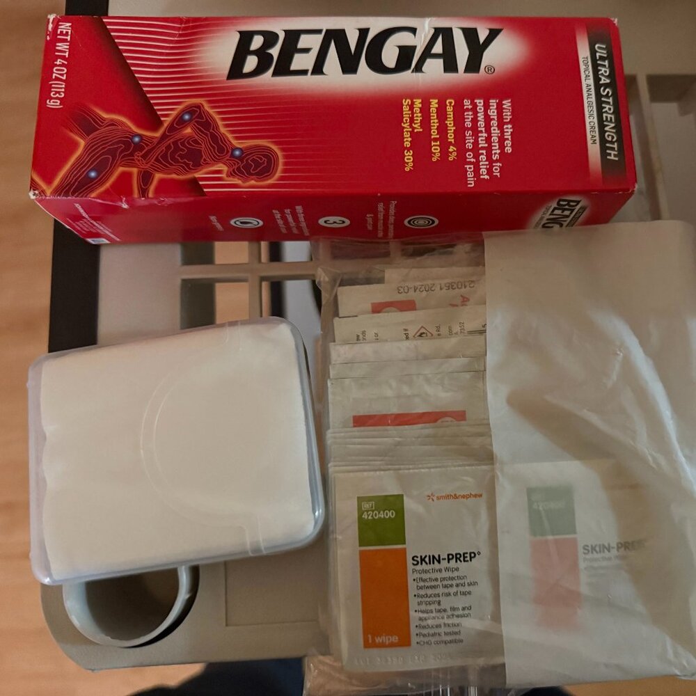 Bengay and gauze
